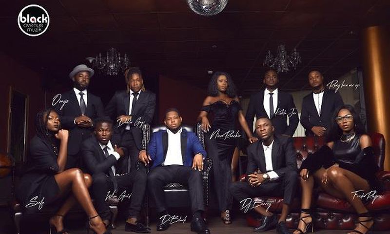 D-Black poses with Black Avenue Muzik signees