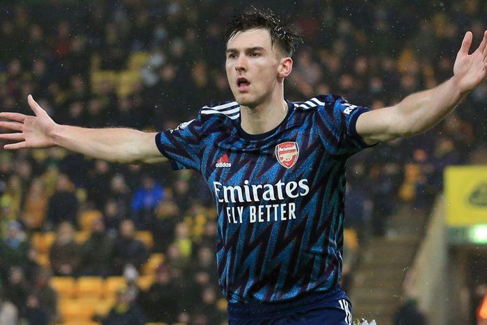 Kieran Tierney scored in Arsenal's 5-0 thrashing of Norwich