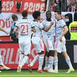 Bayern Munich scored four goals in seven minutes in a crushing victory over Bayer Leverkusen on Sunday