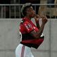Flamengo striker Bruno Henrique celebrates after scoring for the Brazilian club in their 2-0 victory over Ecuador's Barcelona in the Copa Libertadores on Wednesday