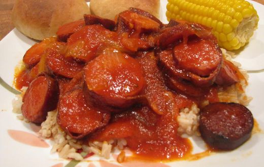 Sausage in Tomato gravy