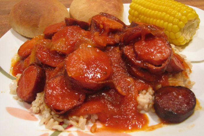 Sausage in Tomato gravy