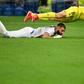 Villarreal defender Juan Foyth and Real Madrid's Karim Benzema battle for the ball during Saturday's game in La Liga.