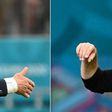 Czech coach Silhavy (L) and Denmark boss Hjulmand (R) are both looking to end long waits for their nations to reach a major semi-final