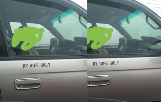 Man sparks reactions as he reserves the front seat of his car for his “wife only”