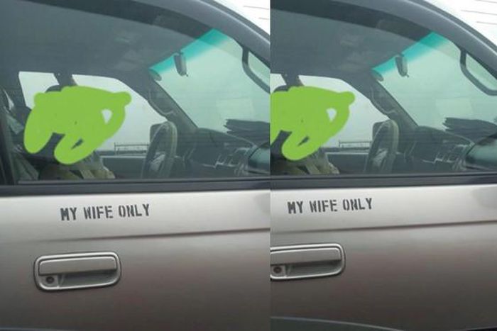 Man sparks reactions as he reserves the front seat of his car for his “wife only”
