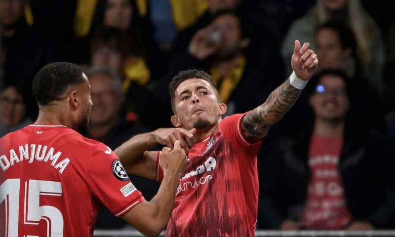 Yeremi Pino scored his first Champions League goal on his 19th birthday