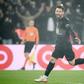 Lionel Messi celebrates his first goal in the French top-flight
