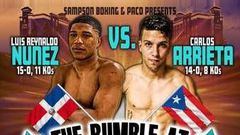 Luis Nunez vs Carlos Arrieta to kickstart 2022 at Caribe Royale in Orlando