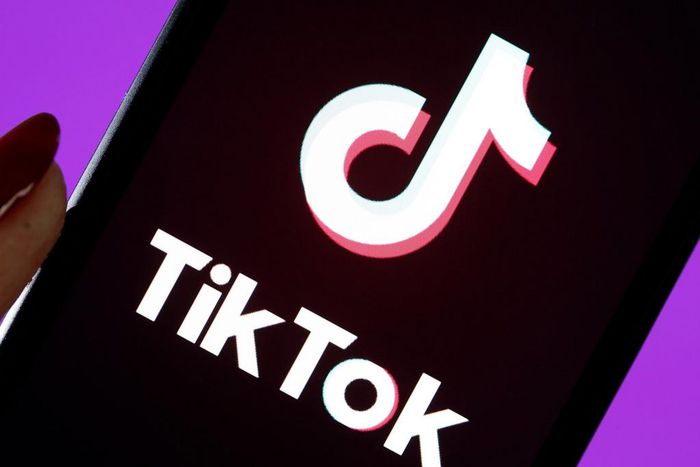 The social media application logo, Tik Tok is displayed on the screen of an iPhone.