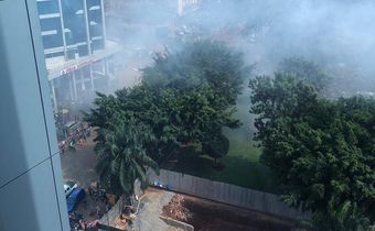 Twin bomb explosions at Jubilee Insurance house and Central Police Station in Kampala, Uganda.