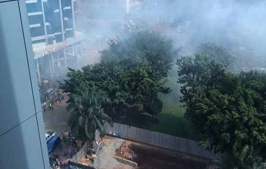 Twin bomb explosions at Jubilee Insurance house and Central Police Station in Kampala, Uganda.
