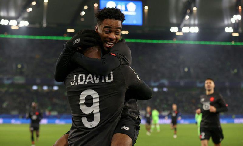 Jonathan David and Angel Gomes both got on the scoresheet as Lille beat Wolfsburg to reach the Champions League last 16