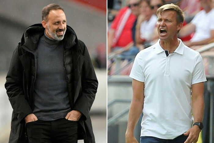 The Bundesliga's American coaches face off Friday when Stuttgart, under Pellegrino Matarazzo (L), play RB Leipzig, where Jesse Marsch (R) is in charge