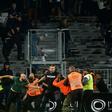 Marseille supporters clashed with opposing supporters and security staff at Angers' stadium