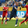 Union Berlin striker Taiwo Awoniyi (R) scored the equaliser in Sunday's 2-2 draw at Hoffenheim
