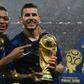 Lucas Hernandez (right) with Kylian Mbappe after winning the World Cup in 2018