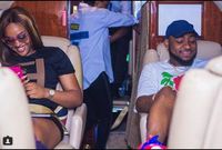 Davido with girlfriend, Chioma Avril on board a private jet