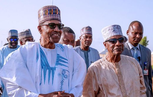 President Muhammadu Buhari and Guinean President Alpha Conde  in Daura [Twitter/@BashirAhmaad]