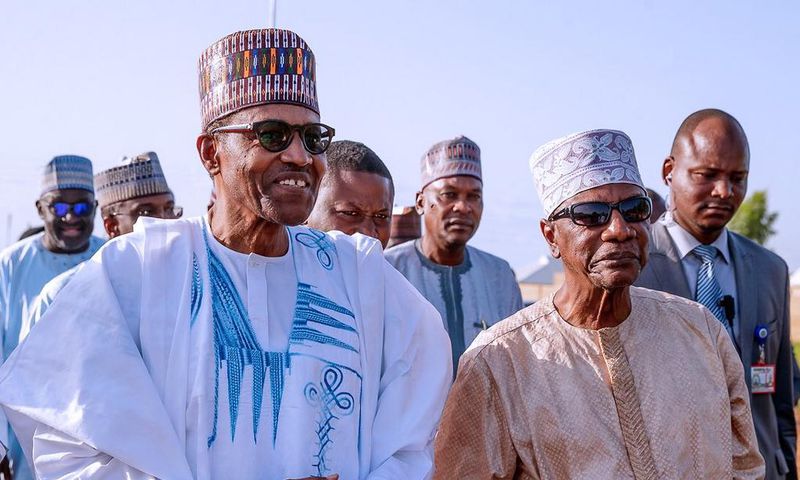 President Muhammadu Buhari and Guinean President Alpha Conde  in Daura [Twitter/@BashirAhmaad]
