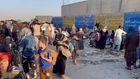People who want to flee the country continue to wait around Hamid Karzai International Airport in Kabul, Afghanistan on August 25, 2021.
