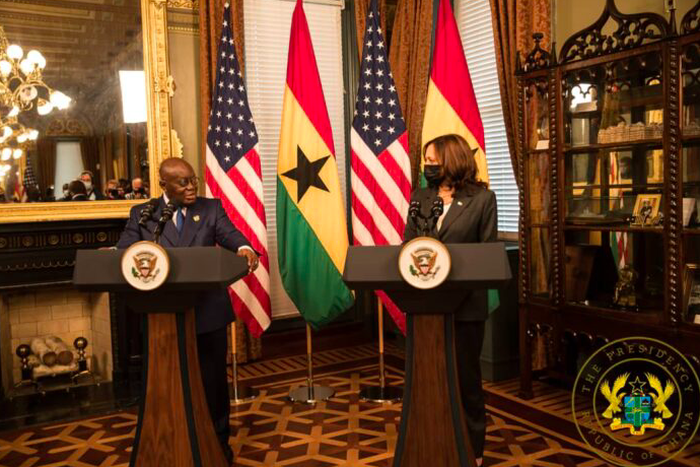 President Akufo-Addo and Vice President of the United States of America, Kamala Harris