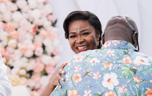 Portia Asare and her husband