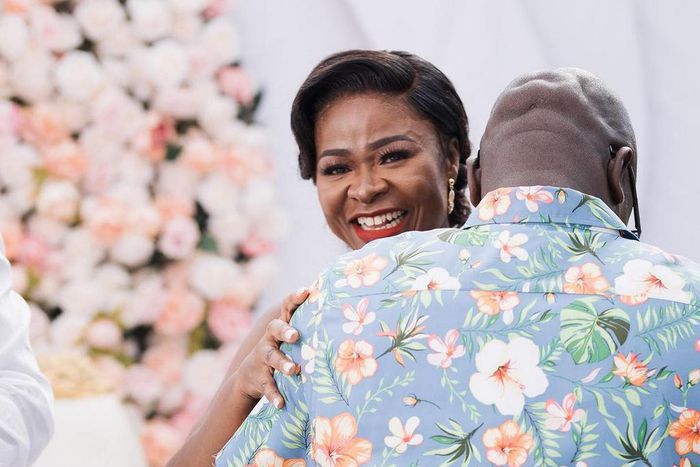 Portia Asare and her husband
