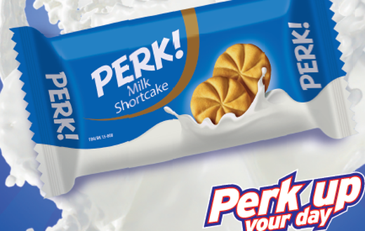 An image of the new pack design for Perk Biscuit