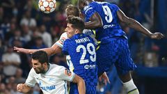 Romelu Lukaku (right) scored on his Champions League debut for Chelsea