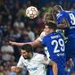 Romelu Lukaku (right) scored on his Champions League debut for Chelsea