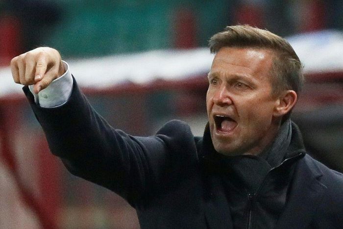 Jesse Marsch won his first competitive game as RB Leipzig coach with a 4-0 win at Sandhausen in the first round of the German Cup on Saturday