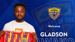 Hearts of Oak officially announce signing of Gladson Awako from Great Olympics