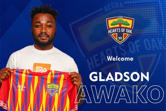 Hearts of Oak officially announce signing of Gladson Awako from Great Olympics