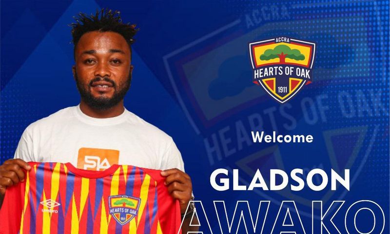 Hearts of Oak officially announce signing of Gladson Awako from Great Olympics