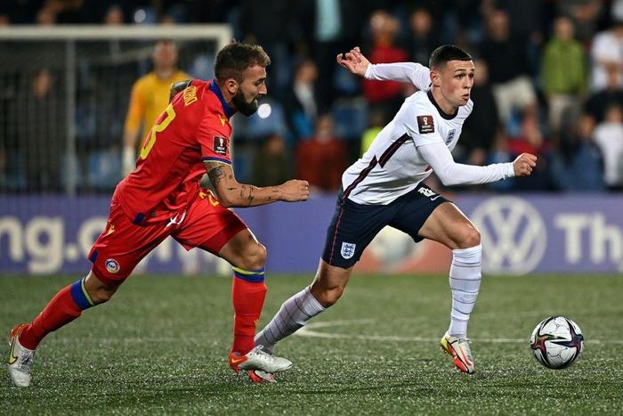England midfielder Phil Foden (R) sparkled against Andorra