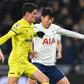 Tottenham's Son Heung-min (R) scored against Brentford