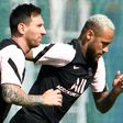 Lionel Messi and Neymar trained together on Friday but are due to meet in World Cup qualifying next month