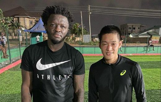 Jindo Morishita: Ebusua Dwarfs’ Japanese striker trains with Sulley Muntari