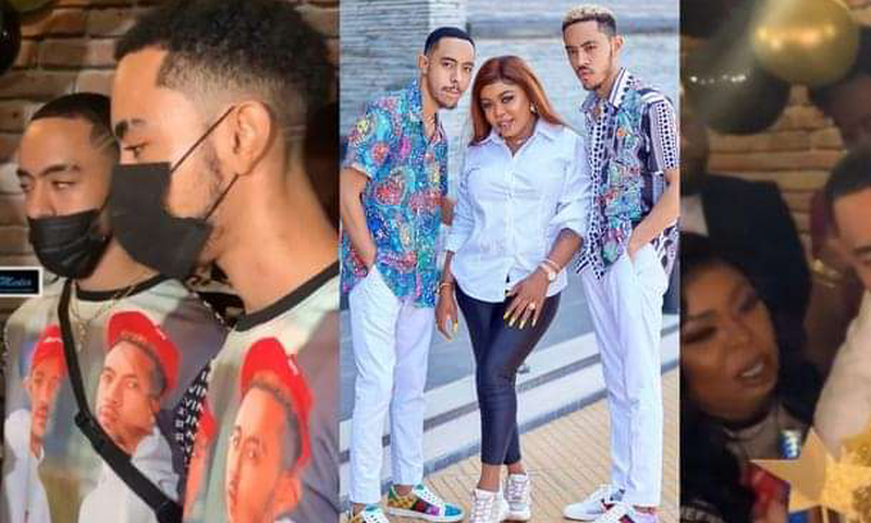 Afia Schwarzenegger and her twin sons