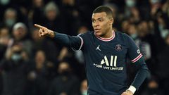 Kylian Mbappe now has 100 Ligue 1 goals for PSG after scoring twice in the win over Monaco