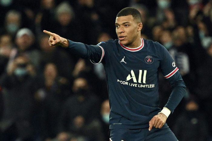 Kylian Mbappe now has 100 Ligue 1 goals for PSG after scoring twice in the win over Monaco
