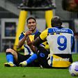 Key players Achraf Hakimi (L) and Romelu Lukaku have recently left Serie A champions Inter Milan