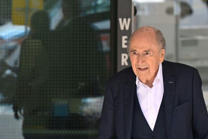 Former FIFA president Sepp Blatter spent two and a half hours with a Swiss prosecutor on Monday