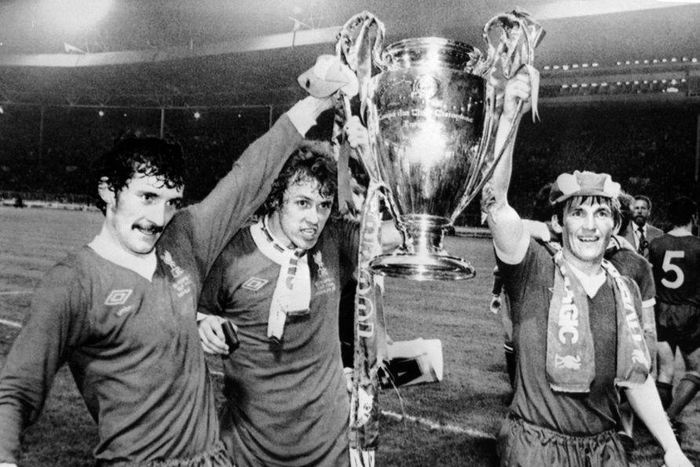 Glory days: Terry McDermott (left) with Phil Neal and Kenny Dalglish after Liverpool won the 1978 European Cup