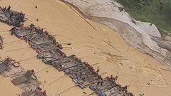 Polluted river Ankobra