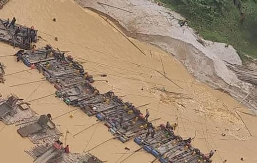 Polluted river Ankobra