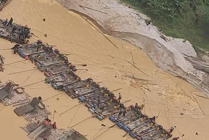 Polluted river Ankobra