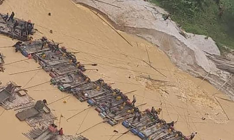 Polluted river Ankobra