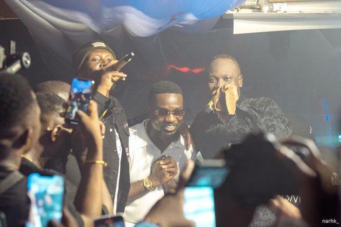 Sarkodie with Joe Fraizer and Okomfour Kwadee
